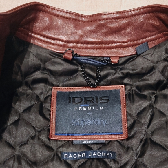 Red Superdry Leather Jacket Collab w/ Idris Elba - Picture 8 of 13